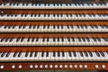 Keyboards of the organ in the Cathedral in Lausanne