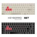 Keyboards SET. Black and white wasd gamer keyboard design.