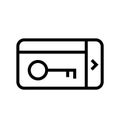 Keycard Icon Vector