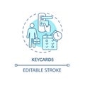 Keycards blue concept icon