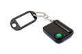 Keychain with button for calling security. Button for fast mobile help.