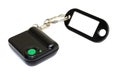 Keychain with button for calling security. Button for fast mobile help.