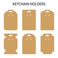 Keychain holders designs file cut vector Royalty Free Stock Photo