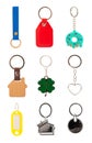 Keychain with key ring isolated on white background. Royalty Free Stock Photo