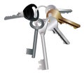 Keychain with keys Royalty Free Stock Photo