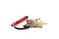 Keychain with mini flashlight Royalty Free Stock Photo