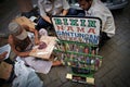 Keychain with name sells on the street of Jakarta