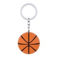 Keychain Ring with Basketball Ball. 3d Rendering