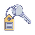 Keychain Vector Icon which can easily modify or edit