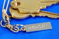 Keychain with the word Memory Royalty Free Stock Photo