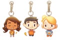 keychains with popular gender-neutral names in close-up