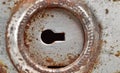 Keyhole of case lock Royalty Free Stock Photo