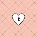 Keyhole heart Cover for a girls diary