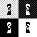 Keyhole icon on black, white and transparent background. Key of success solution, business concept. Keyhole express the Royalty Free Stock Photo