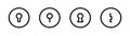 Keyhole icon in line. Lock keyhole in line. Outline key hole icons set. Password symbol. Stock vector illustration