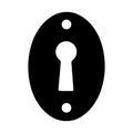 Keyhole icon vector. Key hole symbol, logo illustration.