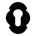 Keyhole icon vector. Key hole symbol, logo illustration.