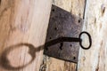 Keyhole with key Royalty Free Stock Photo