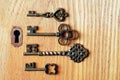 Keyhole With Keys Royalty Free Stock Photo