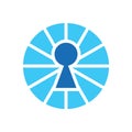 Keyhole logo design, creative lock symbol, security concept illustration Royalty Free Stock Photo
