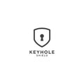 Keyhole and shield graphic design template
