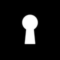 Keyhole silhouette on black background. Vector illustration Royalty Free Stock Photo