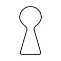 Keyhole silhouette outline vector symbol icon design.