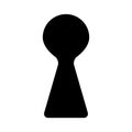 Keyhole silhouette outline vector symbol icon design. Royalty Free Stock Photo