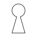 Keyhole silhouette outline vector symbol icon design.