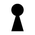 Keyhole silhouette outline vector symbol icon design. Royalty Free Stock Photo