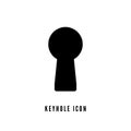 Keyhole silhouette on white background. Keyhole flat icon. Vector illustration Royalty Free Stock Photo