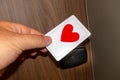 Keyless door unlock red heart love