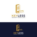 Keyless Smart Security Door Logo Design Template