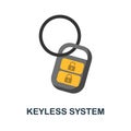 Keyless System flat icon. Color simple element from car servise collection. Creative Keyless System icon for web design