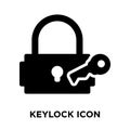 Keylock icon vector isolated on white background, logo concept o Royalty Free Stock Photo