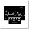 Keylogger glyph icon Royalty Free Stock Photo