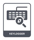 keylogger icon in trendy design style. keylogger icon isolated on white background. keylogger vector icon simple and modern flat