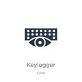Keylogger icon vector. Trendy flat keylogger icon from cyber collection isolated on white background. Vector illustration can be