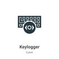 Keylogger vector icon on white background. Flat vector keylogger icon symbol sign from modern cyber collection for mobile concept