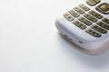 Keypad of a basic cellular phone. View of a old mobile phone with dial buttons Royalty Free Stock Photo