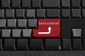 Keypad of black keyboard and have text investment on enter button. Royalty Free Stock Photo