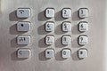 Keypad buttons on a public phone Royalty Free Stock Photo