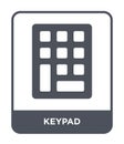 keypad icon in trendy design style. keypad icon isolated on white background. keypad vector icon simple and modern flat symbol for Royalty Free Stock Photo