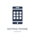 Keypad Phone icon. Trendy flat vector Keypad Phone icon on white Royalty Free Stock Photo