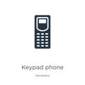 Keypad phone icon vector. Trendy flat keypad phone icon from hardware collection isolated on white background. Vector illustration Royalty Free Stock Photo