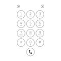 Keypad for phone. Royalty Free Stock Photo