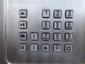 Keypad of a public telephone box Royalty Free Stock Photo