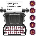 Keys on antique typewriter background copyspace