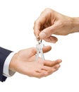 Keys Being Handed Over Royalty Free Stock Photo