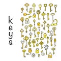 Keys collection, sketch for your design